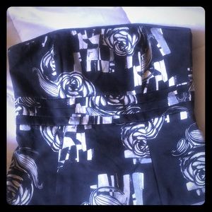 White House Black Market Black Silk Bustier